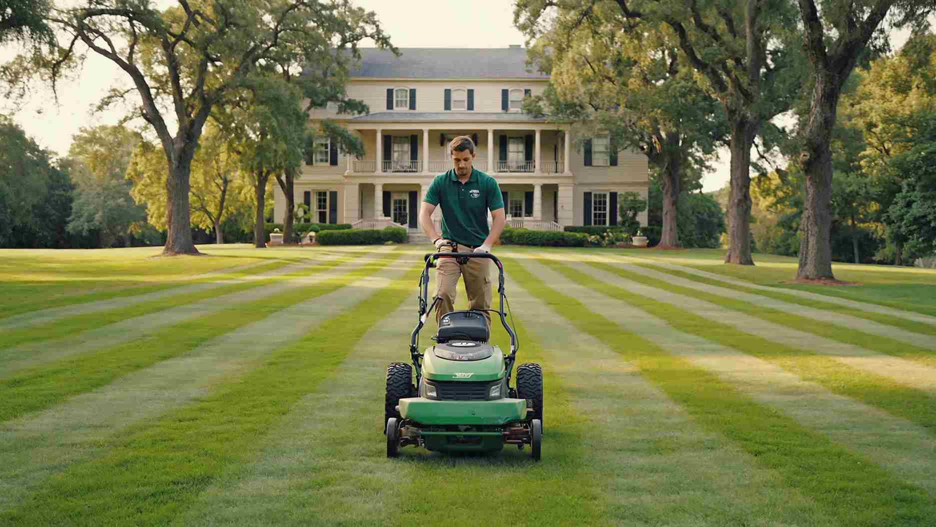 Lawn mowing and trimming Lawn mowing and trimming